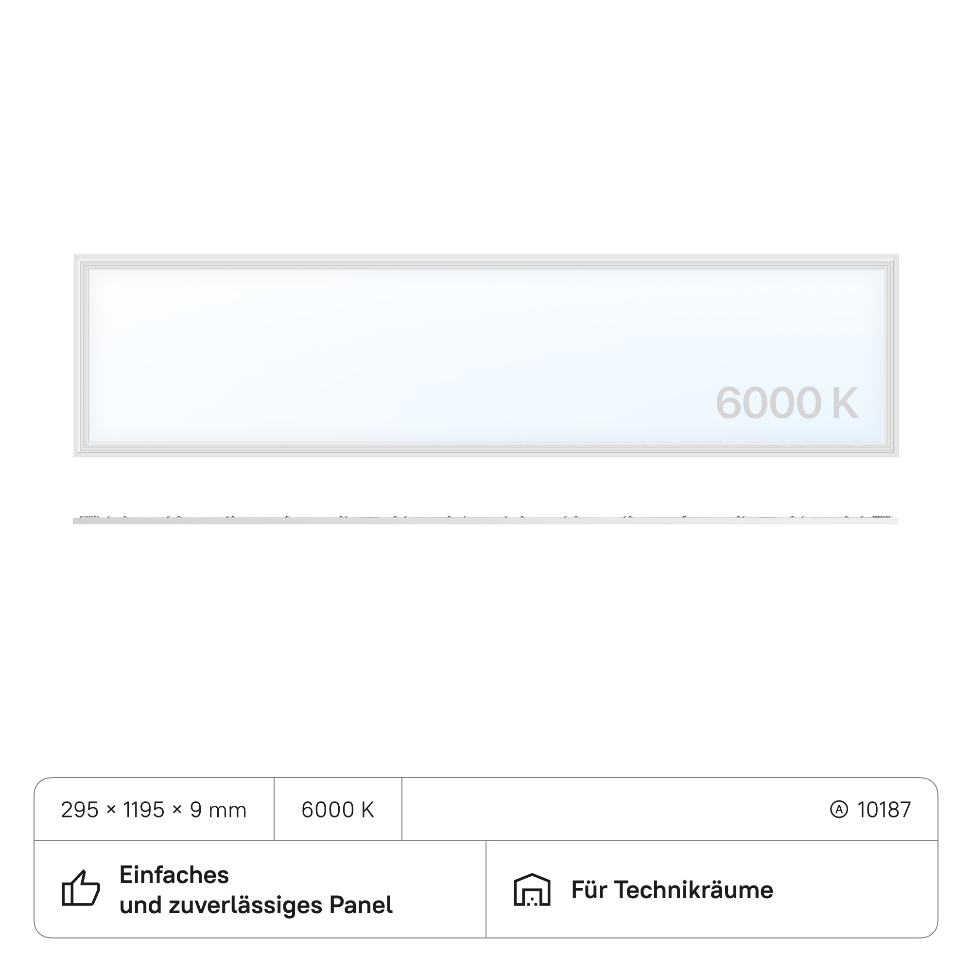 LECOM LED Panel 1195x295x9 (CRI>80) 40W 3600lm