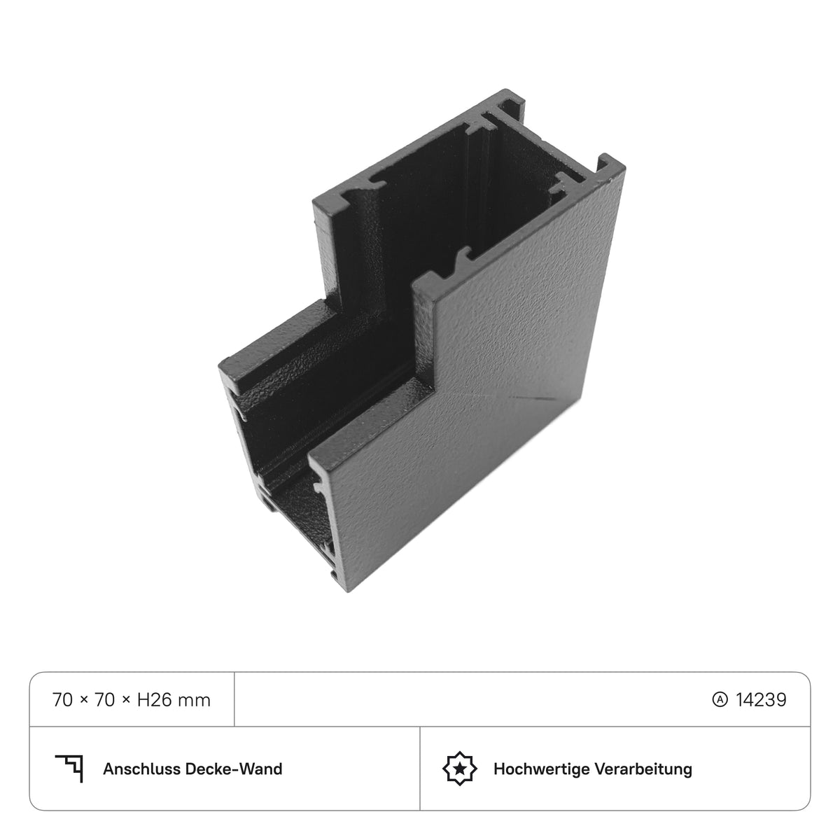 Eckverbinder 70x70xH26 mm, vertikal