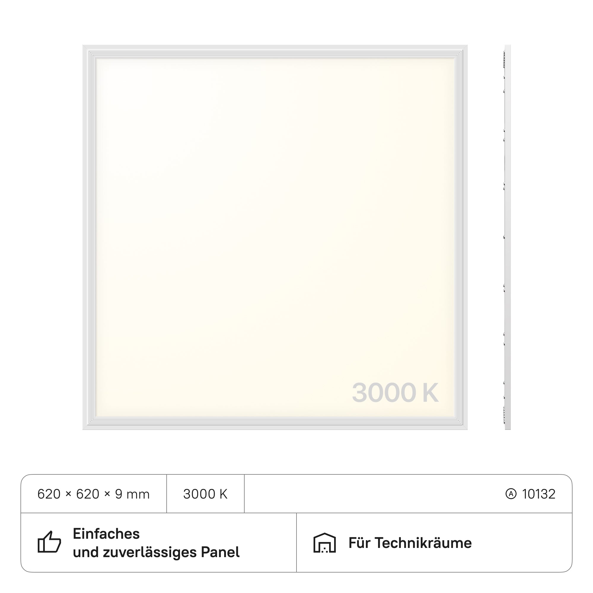 LECOM LED Panel 620x620x9 (CRI>80) 40W 4000lm (2 Stück)