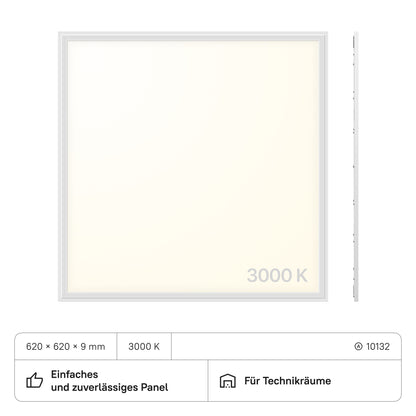 LECOM LED Panel 620x620x9 (CRI>80) 40W 4000lm (2 Stück)