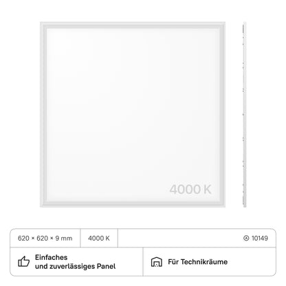 LECOM LED Panel 620x620x9 (CRI>80) 40W 4000lm (2 Stück)