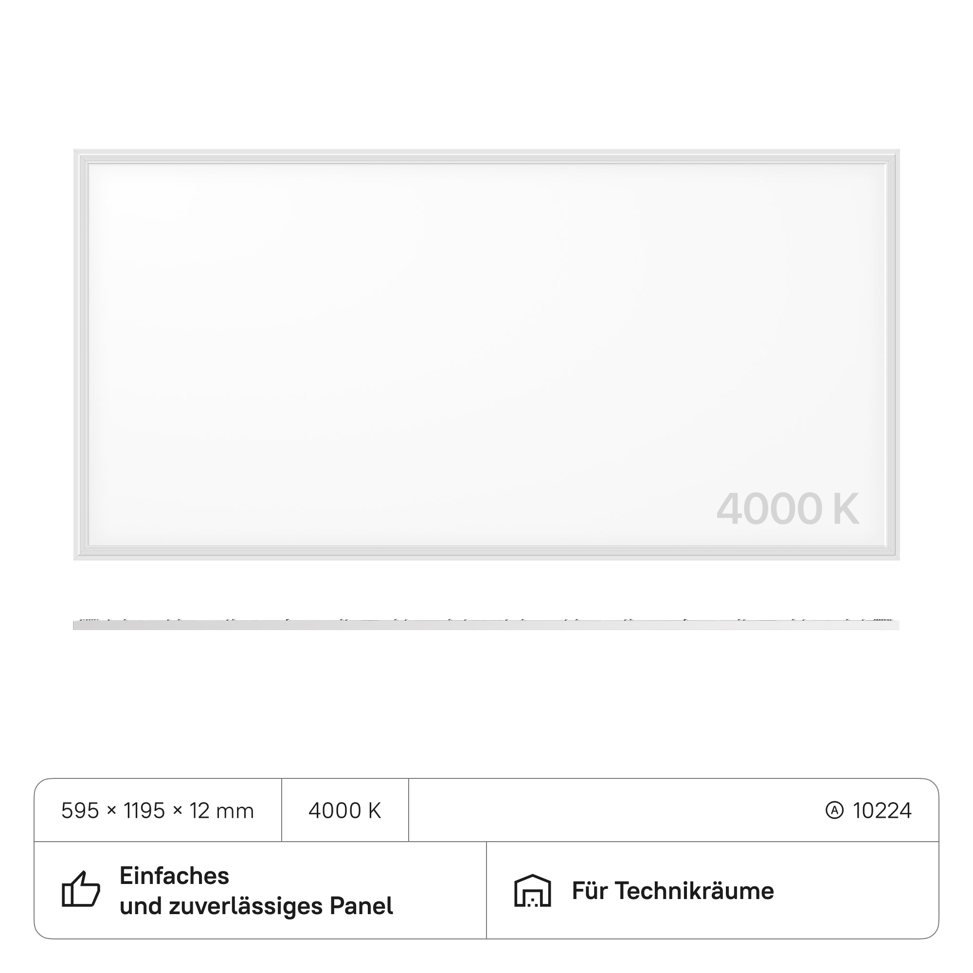 LECOM LED Panel 1195x595x12 (CRI>80) 60W kein Flimmern 6000lm