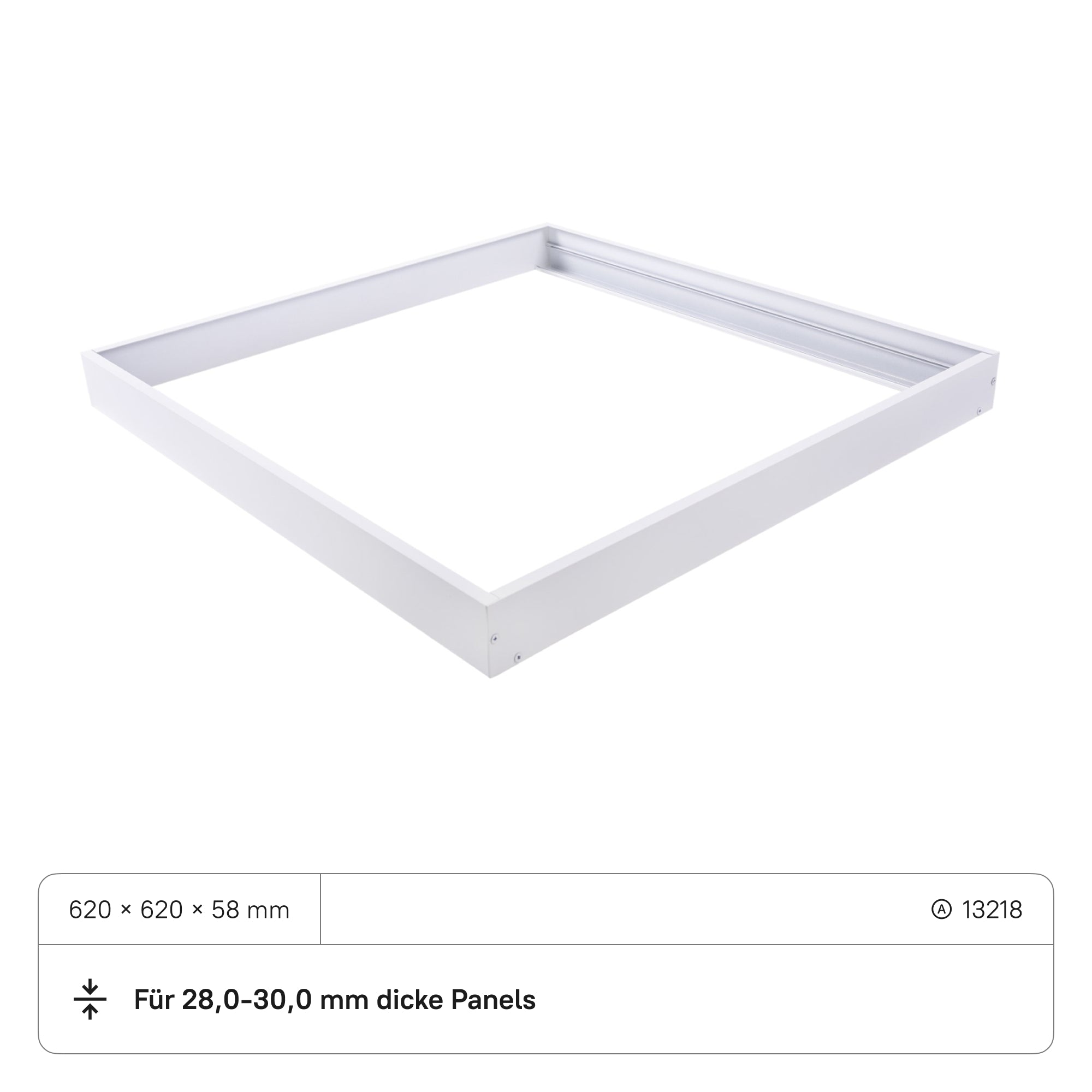 Aufbaurahmen 620x620x58 mm (Verbindung: Schrauben)