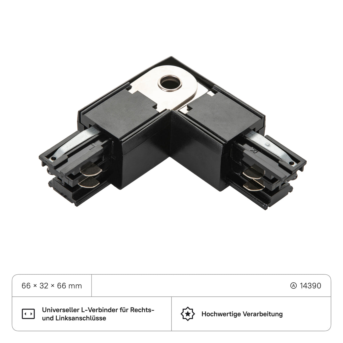 L-Verbinder, R/L, 66x66x32 mm